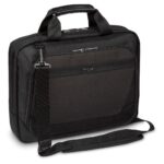 Targus CitySmart 14" Laptop Briefcase Black Grey Padded with Shoulder Strap and Trolley Retainer