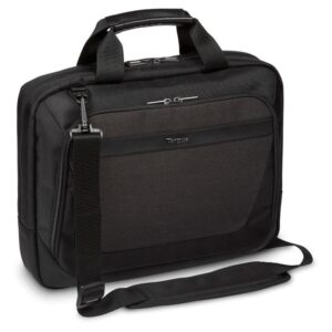 Targus CitySmart 14" Laptop Briefcase Black Grey Padded with Shoulder Strap and Trolley Retainer