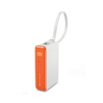 Targus HyperJuice Flex 10K Power Bank 10000mAh 30W USB-C PD Built-in Cable LED Display White Orange