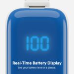 Targus HyperJuice Flex 10K Power Bank 30W USB-C PD 10000mAh Built-in Cable White Blue