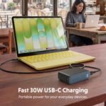 Targus HyperJuice Flex 10K Power Bank 30W USB-C PD 10000mAh LED Display Blue