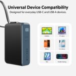 Targus HyperJuice Flex 10K Power Bank 30W USB-C PD 10000mAh LED Display Blue