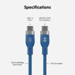 Targus HyperJuice Flex USB-C to USB-C Cable 1.5 m 60 W Blue