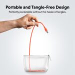 Targus HyperJuice Flex USB-C to USB-C Cable 1.5 m 60 W USB Power Delivery USB 2.0 Orange