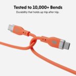 Targus HyperJuice Flex USB-C to USB-C Cable 1.5 m 60 W USB Power Delivery USB 2.0 Orange