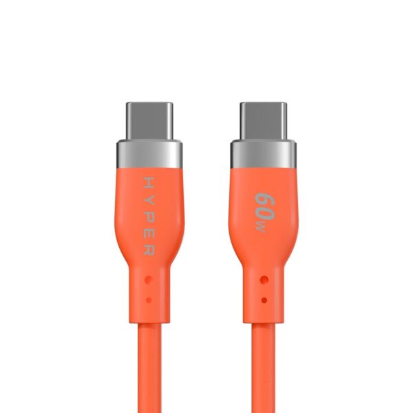 Targus HyperJuice Flex USB-C to USB-C Cable 1.5 m 60 W USB Power Delivery USB 2.0 Orange