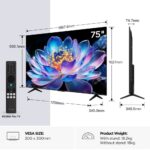 TCL 75V6D-UK 75" 4K Ultra HD Smart TV 60 Hz HDR10+ Dolby Vision Black