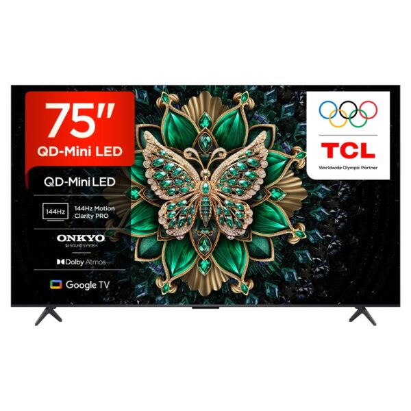 TCL C6K 75" TV 4K Ultra HD 144Hz QD-Mini LED Google TV