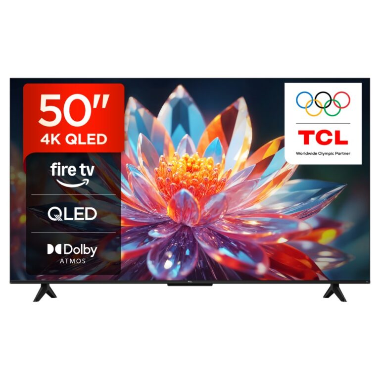 TCL T6C UK 50" QLED 4K Smart TV 60Hz Dolby Vision HDR10+ Fire TV Atmos