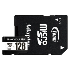 Team Group TUSDX128GCL10U03 MicroSDXC Card 128GB UHS-I Class 10 100MB/s Read Waterproof Dustproof Adapter Included