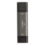 Team Group X2 MAX External SSD 1 TB USB 3.2 Gen 2 Type-A and Type-C Read 1000 Write 900 MB/s Grey