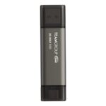 Team Group X2 MAX External SSD 1 TB USB 3.2 Gen 2 Type-A and Type-C Read 1000 Write 900 MB/s Grey