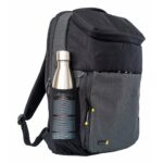 Techair TACMB001 Commuter Backpack for 14-15.6" Laptops Black Grey Pattern Water Repellent Rain Cover Lightweight