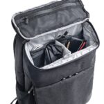 Techair TACMB001 Commuter Backpack for 14-15.6" Laptops Black Grey Pattern Water Repellent Rain Cover Lightweight