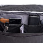 Techair TACMB001 Commuter Backpack for 14-15.6" Laptops Black Grey Pattern Water Repellent Rain Cover Lightweight