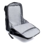Techair TACMB001 Commuter Backpack for 14-15.6" Laptops Black Grey Pattern Water Repellent Rain Cover Lightweight