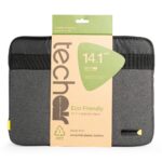 Techair TAECV010 Eco Sleeve for 12-14.1" Laptops Dark Grey Recycled Polyester Zipper