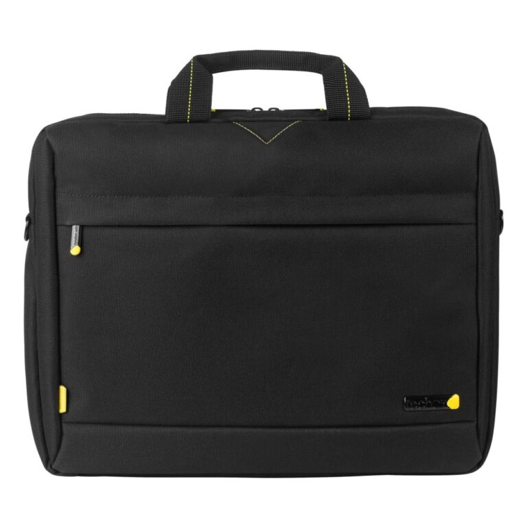 Techair TAN1202v2 14-15.6" Laptop Shoulder Bag Black Toploader with Water Repellent and Impact Resistant Protection