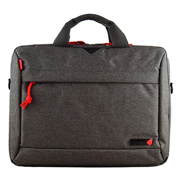Techair TAN1209 Laptop Shoulder Bag for 14-15.6" Laptops Grey Pattern Toploader Water Repellent Impact Resistant