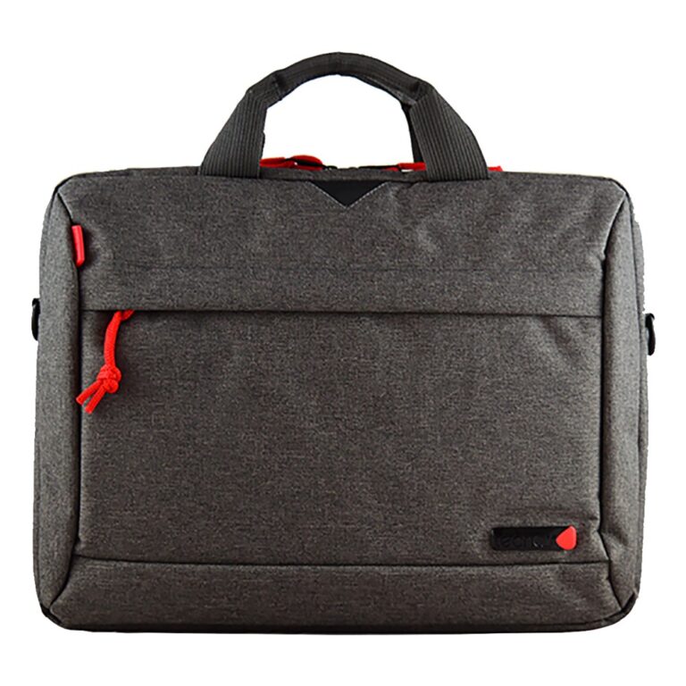 Techair TAN1209 Laptop Shoulder Bag for 14-15.6" Laptops Grey Pattern Toploader Water Repellent Impact Resistant