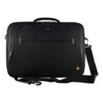 Techair TANZ0107V4 Laptop Bag for 16 to 17.3" Black 600D Polyester Impact Resistant Briefcase with Shoulder Strap