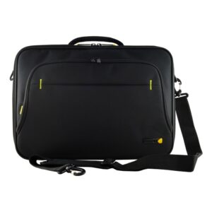 Techair TANZ0107V4 Laptop Bag for 16 to 17.3" Black 600D Polyester Impact Resistant Briefcase with Shoulder Strap