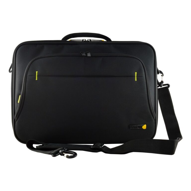 Techair TANZ0109v3 17.3-18.4" Laptop Bag Briefcase Black 600D Polyester Removable Shoulder Strap Front Pockets