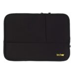Techair TANZ0348 Neoprene Laptop Sleeve for 10-11.6" Laptops Black with 3 Front Pockets and Bump Resistant Protection