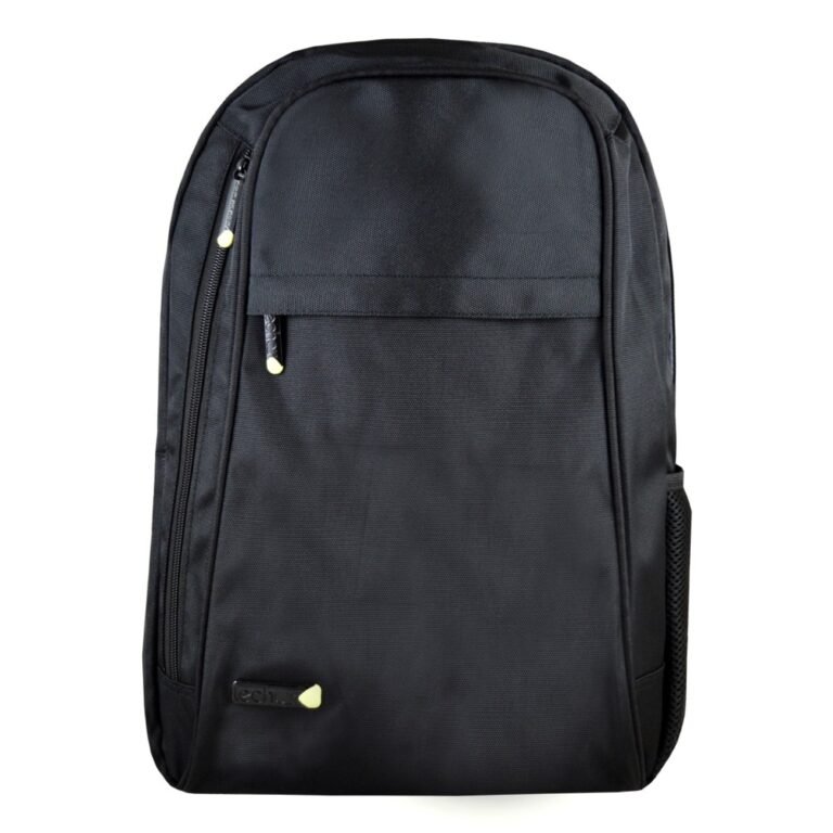 Techair TANZ0701v6 14-15.6" Laptop Backpack Black Lightweight Impact Resistant with Front Pockets and Compartments