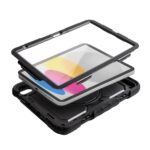 Techair TAXIPF069v2 Military Grade Rugged Case for iPad 10th & 11th Gen with Stand Pen Loop Hand Strap Black