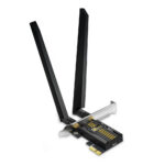 TP-Link Archer TBE400E BE6500 Wi-Fi 7 PCIe Adapter, 2880 Mbit/s, Bluetooth 5.4, Black