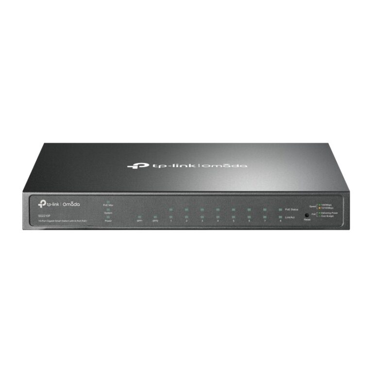 TP-Link Omada 10-Port Gigabit PoE+ Managed Switch with 2 SFP Slots Web and Cloud Management