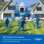 TP-Link Tapo C500 Outdoor Security Camera 2 Pack 1080p Full HD 360° View Wi-Fi Night Vision IP65 Weatherproof