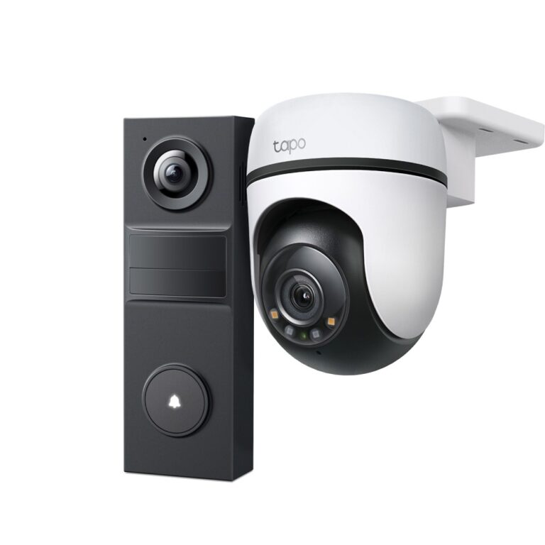 TP-Link Tapo C500TD20-BUN Smart home security kit with 1080p outdoor camera and 2K video doorbell White or Black