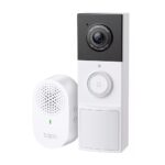 TP-Link Tapo D210C610KIT Smart Security Kit Video Doorbell and Camera 2K Solar Pan-and-Tilt White