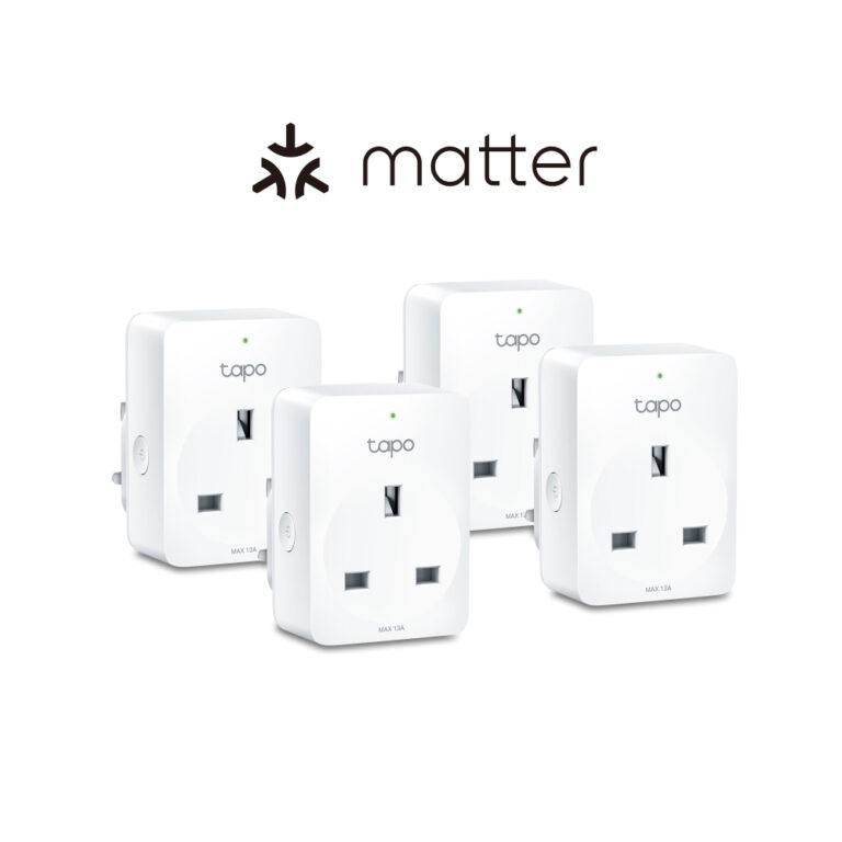 TP-Link Tapo P110M Mini Smart Wi-Fi Plug Energy Monitoring Matter Compatible Type UK White