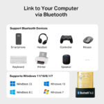 TP-Link UB6A Bluetooth 6.0 Wireless Nano USB Adapter for Windows PC, Black