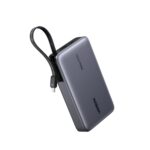 Ugreen 20000mAh Power Bank 145W with Built-in USB-C Cable Grey