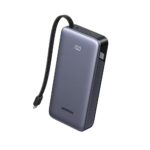 Ugreen 20000mAh Power Bank 30W 3 USB-C 1 USB-A with Built-in USB-C Cable Grey