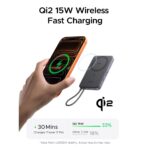Ugreen Nexode Air 10000mAh Power Bank MagSafe Wireless 15W Fast Charging USB-C Grey