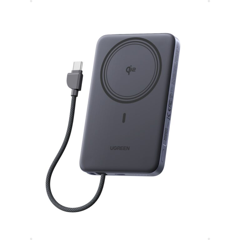 Ugreen Nexode Air 10000mAh Power Bank MagSafe Wireless 15W Fast Charging USB-C Grey