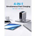 Ugreen Nexode Pro 100W GaN Charger with Smart Display 5 Port 3 USB-C 1 USB-A USB PD 3.0 Fast Charge Black