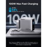 Ugreen Nexode Pro 100W GaN Charger with Smart Display 5 Port 3 USB-C 1 USB-A USB PD 3.0 Fast Charge Black