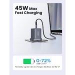 Ugreen Zapix 45W USB-C GaN Fast Charger Power Delivery 3.0 Black UK 3-Pin Plug