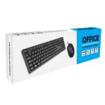 VIDA OFFICE 2-in-1 Wired USB Keyboard and Mouse Kit QWERTY UK Layout Membrane 1000 DPI Black