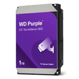 Western Digital Purple 1TB 3.5" Surveillance Internal Hard Drive, SATA III, 5400 RPM, 64MB Cache