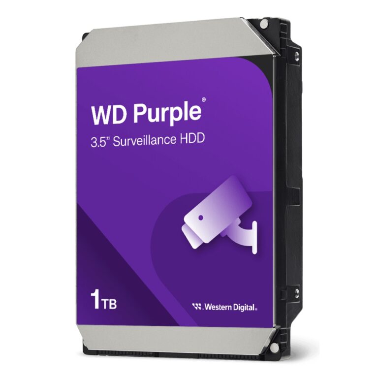 Western Digital Purple 1TB 3.5" Surveillance Internal Hard Drive, SATA III, 5400 RPM, 64MB Cache