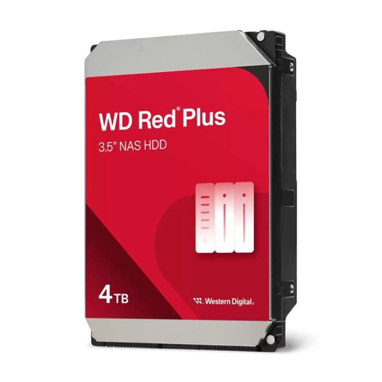 Western Digital Red Plus Internal Hard Drive 4 TB Serial ATA III 3.5 inch 5400 RPM NAS