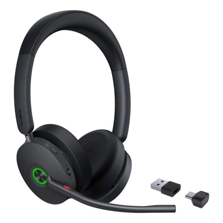 Yealink BH74 Headset Wireless Bluetooth 5.3 USB-C/USB-A ANC Boom Microphone Black
