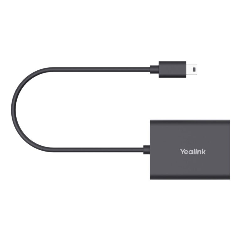 Yealink EHS62 Wireless Headset Adapter RJ-45 Output Mini-USB Host Interface Black